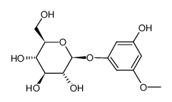 1-β-D-glucopyranosyloxy-3-methoxy-5-dihydroxybenzene Structure