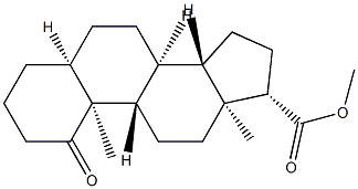 1-Oxo-5β-androstane-17β-carboxylic acid methyl ester structure