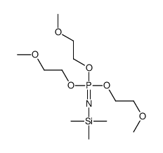 tris(2-methoxyethoxy)-trimethylsilylimino-λ5-phosphane结构式