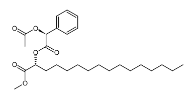 methyl (R)-2-((S)-2-acetoxy-2-phenylacetoxy)hexadecanoate Structure