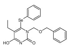5-ethyl-1-(phenylmethoxymethyl)-6-phenylselanylpyrimidine-2,4-dione Structure