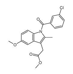 [1-(3-chloro-benzoyl)-5-methoxy-2-methyl-indol-3-yl]-acetic acid methyl ester Structure