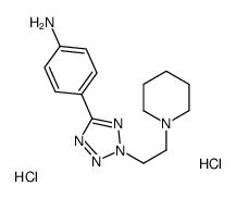 4-[2-(2-piperidin-1-ylethyl)tetrazol-5-yl]aniline,dihydrochloride Structure