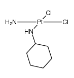 cis-dichloroammine(cyclohexylamine)platinum(II)结构式