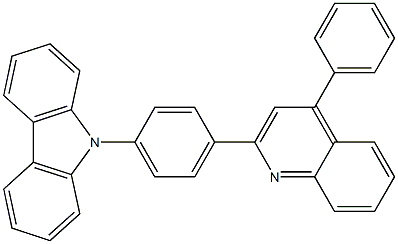9-(4-(4-Phenylquinolin-2-yl)phenyl)-9H -carbazole Structure
