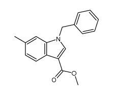 1H-INDOLE-3-CARBOXYLIC ACID, 6-METHYL-1-(PHENYLMETHYL)-,METHYL ESTER结构式