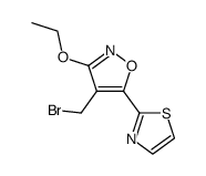 4-bromomethyl-3-ethoxy-5-(2-thiazolyl)isoxazol结构式