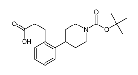 3-(2-(1-(tert-butoxycarbonyl)piperidin-4-yl)phenyl)propanoic acid结构式