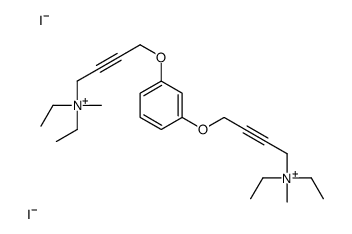 4-[3-[4-[diethyl(methyl)azaniumyl]but-2-ynoxy]phenoxy]but-2-ynyl-diethyl-methylazanium,diiodide结构式