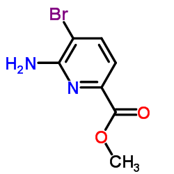 5-溴-6-氨基吡啶-2-羧酸甲酯结构式