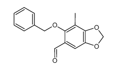 2-benzyloxy-3-methyl-4,5-methylenedioxybenzaldehyde Structure