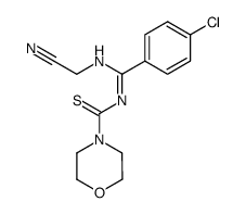 4-chloro-N-(cyanomethyl)-N'-[morpholino(thiocarbonyl)]benzamidine Structure
