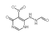 N-[(5-nitro-6-oxo-3H-pyrimidin-4-yl)amino]formamide结构式