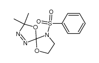 3,3-dimethyl-9-(phenylsulfonyl)-4,6-dioxa-1,2,9-triazaspiro[4.4]non-1-ene结构式