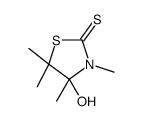 4-hydroxy-3,4,5,5-tetramethyl-1,3-thiazolidine-2-thione结构式