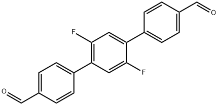 2',5'-二氟-[1,1':4',1''-三苯基]-4,4''-二甲醛结构式