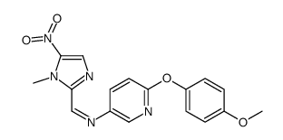 N-[6-(4-methoxyphenoxy)pyridin-3-yl]-1-(1-methyl-5-nitroimidazol-2-yl)methanimine Structure