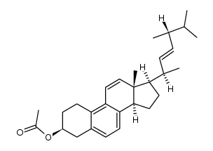 19-nor-ergostapentaen-(5.7.9.11.22t)-yl-(3β)-acetate结构式