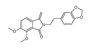 2-[2-(benzo[1,3]dioxol-5-yl)ethyl]-6,7-dimethoxy-3-methylene-2,3-dihydro-1H-isoindol-1-one结构式
