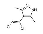 4-(1,2-dichloroethenyl)-3,5-dimethyl-1H-pyrazole结构式