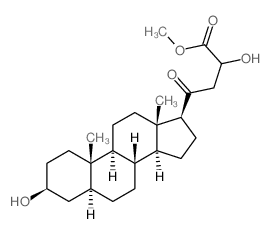 21-Nor-5a-cholan-24-oic acid, 3b,23-dihydroxy-20-oxo-, methylester (8CI)结构式