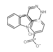 1H-Indole-3-carboxaldehyde,2-chloro-1-methyl-, 2-(2,4-dinitrophenyl)hydrazone结构式
