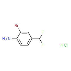 2-溴-4-(二氟甲基)苯胺盐酸盐结构式