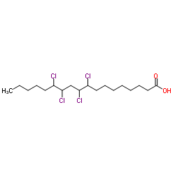 9,10,12,13-Tetrachlorooctadecanoic acid结构式