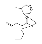N-Butyl-N-[(3-methyl-2-norbornyl)methyl]-4-oxovaleramide structure