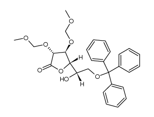 2,3-di-O-methoxymethyl-6-O-triphenylmethyl-L-altrono-γ-lactone Structure