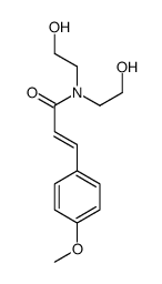 N,N-Bis(2-hydroxyethyl)-3-(4-methoxyphenyl)propenamide结构式