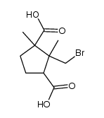 2-bromomethyl-1,2-dimethyl-cyclopentane-1,3-dicarboxylic acid结构式