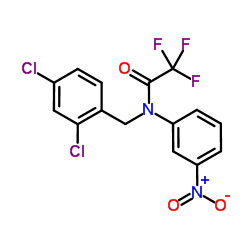 N-(2,4-Dichlorobenzyl)-2,2,2-trifluoro-N-(3-nitrophenyl)acetamide结构式