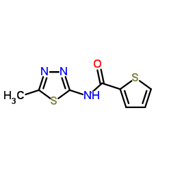 N-(5-Methyl-1,3,4-thiadiazol-2-yl)-2-thiophenecarboxamide Structure