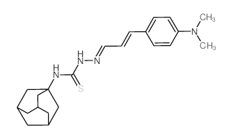 Hydrazinecarbothioamide,2-[3-[4-(dimethylamino)phenyl]-2-propen-1-ylidene]-N-tricyclo[3.3.1.13,7]dec-1-yl- Structure