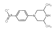 3,5-二甲基-1-(4-硝基苯基)哌嗪结构式