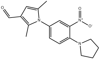 2,5-Dimethyl-1-[3-nitro-4-(pyrrolidin-1-yl)phenyl]-1H-pyrrole-3-carbaldehyde Structure