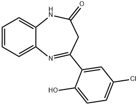 (e)-4-(5-chloro-2-hydroxyphenyl)-1h-benzo[b][1,4]diazepin-2(3h)-one结构式