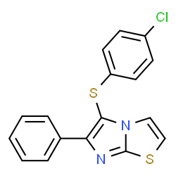 5-((4-chlorophenyl)thio)-6-phenylimidazo[2,1-b]thiazole结构式