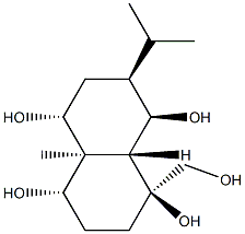 (1S,8aβ)-Decahydro-1-hydroxymethyl-4aα-methyl-7β-isopropyl-1β,4α,5α,8β-naphthalenetetrol Structure