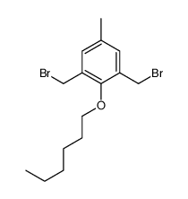 1,3-bis(bromomethyl)-2-hexoxy-5-methylbenzene结构式