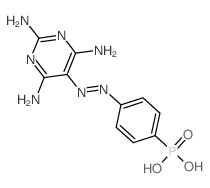 Phosphonic acid, (p-((2,4,6-triamino-5-pyrimidinyl)azo)phenyl)-结构式