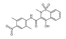 N-(2,5-Dimethyl-4-nitrophenyl)-4-hydroxy-2-methyl-2H-1,2-benzothi azine-3-carboxamide 1,1-dioxide结构式