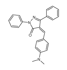 4-(4-dimethylamino-benzylidene)-2,5-diphenyl-2,4-dihydro-pyrazol-3-one Structure