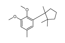 1,2-dimethoxy-5-methyl-3-(1,2,2-trimethylcyclopentyl)benzene结构式