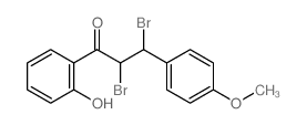 1-Propanone,2,3-dibromo-1-(2-hydroxyphenyl)-3-(4-methoxyphenyl)-结构式