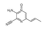 2-amino-3-cyano-5-(1-propenyl)pyrazine 1-oxide Structure