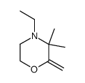 Morpholine,4-ethyl-3,3-dimethyl-2-methylene- structure