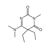 6-(Dimethylamino)-5,5-diethyl-3-methyl-2,4(3H,5H)-pyrimidinedione结构式