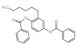 1,4-Benzenediol,2-hexyl-, 1,4-dibenzoate Structure